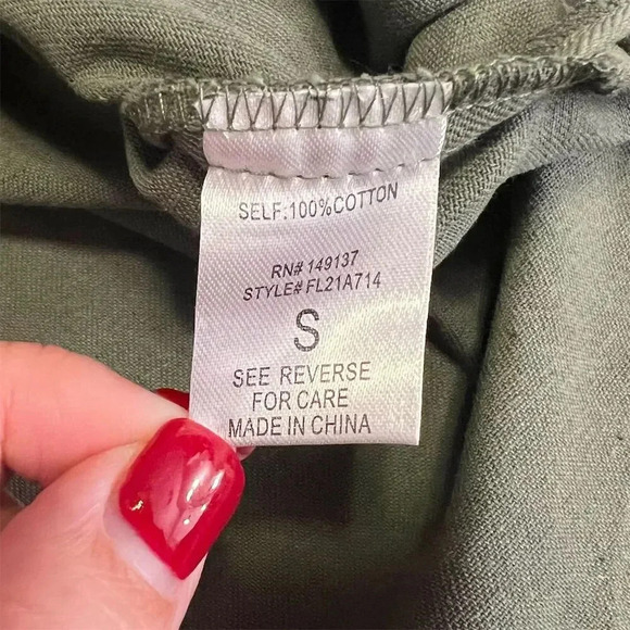 Fashion Nova Women's Olive Green Long Sleeve Button-Up Shacket Size S - Picture 10 of 12